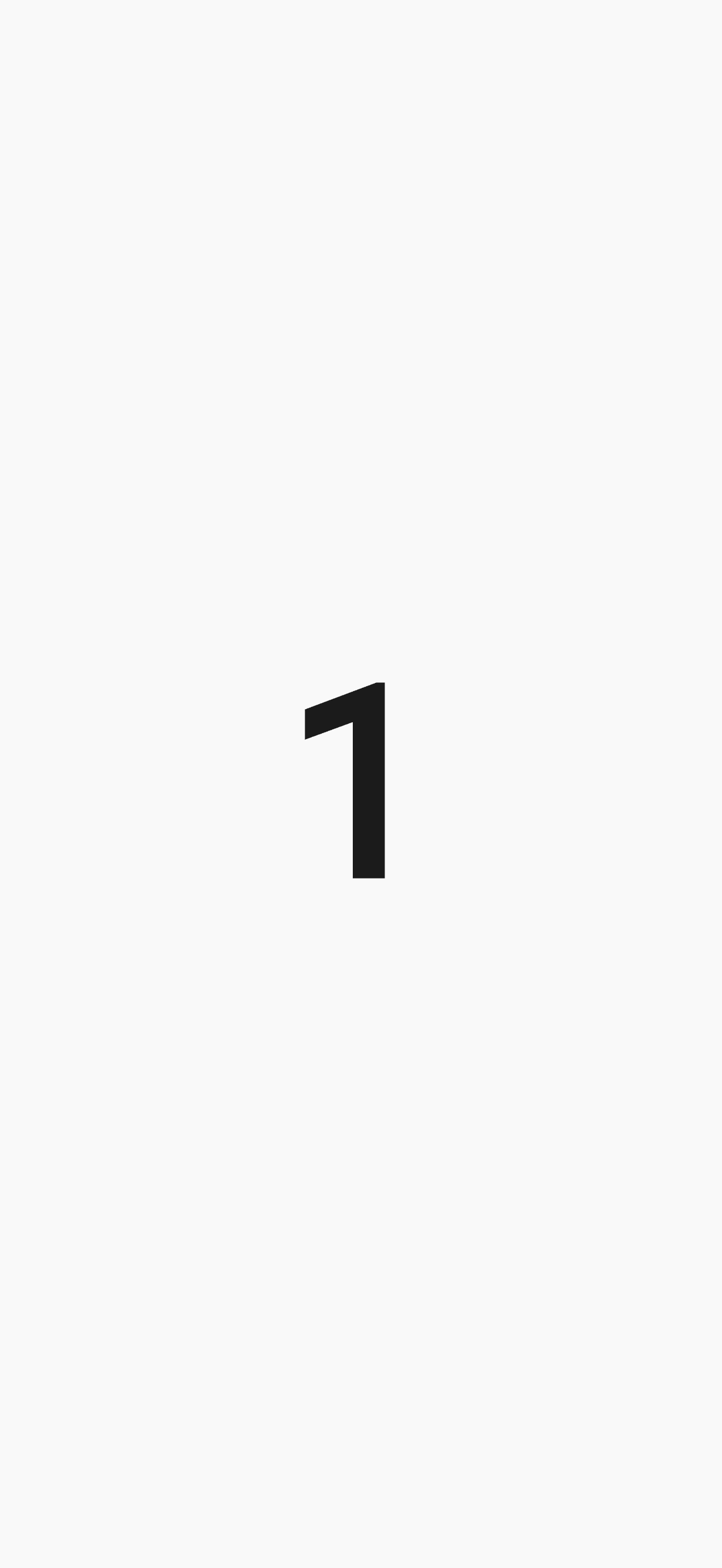 Il conto alla rovescia a schermo intero, con il numero grande al centro.